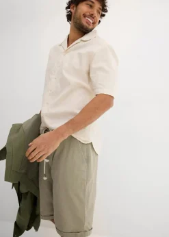 Regular Fit Bermuda aus luftigem Leinen-Mix|bonprix Outlet