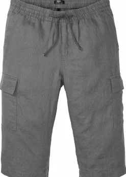 Regular Fit Cargo-Bermuda aus luftigem Leinen-Mix|bonprix New