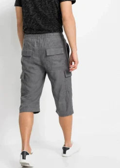 Regular Fit Cargo-Bermuda aus luftigem Leinen-Mix|bonprix New