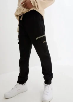 Regular Fit Cargo-Schlupfhose aus elastischen Baumwoll-Mix, Straight|bonprix