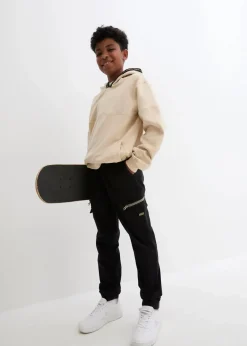 Regular Fit Cargo-Schlupfhose aus elastischen Baumwoll-Mix, Straight|bonprix