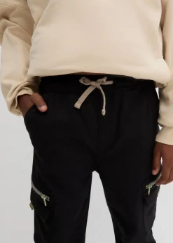 Regular Fit Cargo-Schlupfhose aus elastischen Baumwoll-Mix, Straight|bonprix