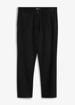 bonprix Große Größen|Basics|Regular Fit Chinohose aus reiner Baumwolle, Straight schwarz