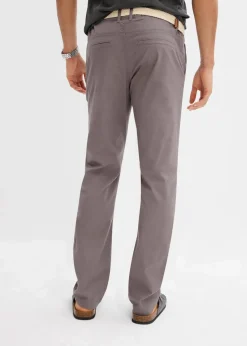 Regular Fit Chinohose mit Komfortbund und Gürtel, Straight|bonprix Sale