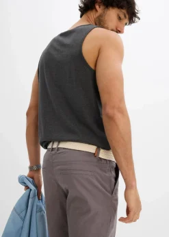 Regular Fit Chinohose mit Komfortbund und Gürtel, Straight|bonprix Sale
