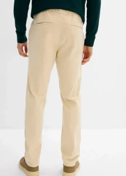 bonprix Große Größen|Hosen|Regular Fit Cord-Schlupfhose, Straight hellsand