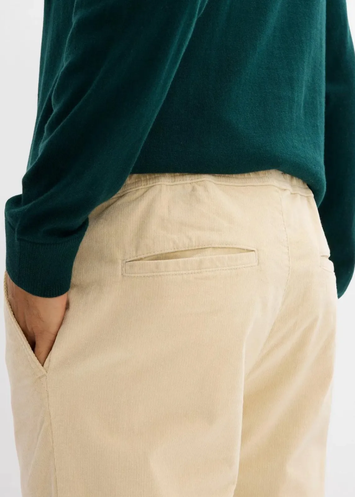 bonprix Große Größen|Hosen|Regular Fit Cord-Schlupfhose, Straight hellsand