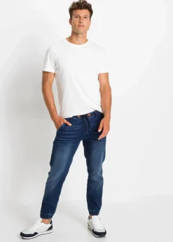 Regular Fit Jeans-Jogger mit Komfortbund, Straight|bonprix Online
