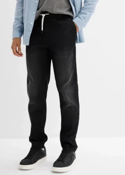 Regular Fit Jeans-Jogger mit Komfortbund, Straight|bonprix Hot