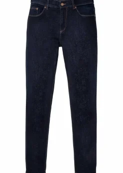 bonprix Große Größen|Basics|Regular Fit Multi-Stretch-Jeans m. Komfortbund Straight dunkelblau denim