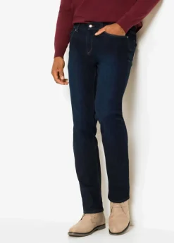 bonprix Große Größen|Basics|Regular Fit Multi-Stretch-Jeans m. Komfortbund Straight dunkelblau denim