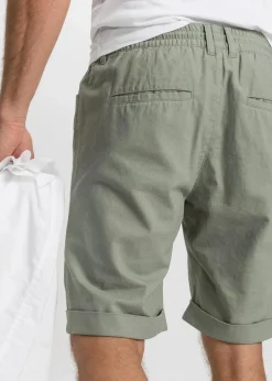 Regular Fit Schlupf-Bermuda aus luftigem Leinen-Mix|bonprix