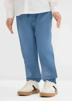 bonprix Jungen 2-8 Jahre·Jeans & Hosen|Regular Fit Schlupfhose aus reiner Baumwolle, Straight wellenblau