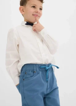 bonprix Jungen 2-8 Jahre·Jeans & Hosen|Regular Fit Schlupfhose aus reiner Baumwolle, Straight wellenblau