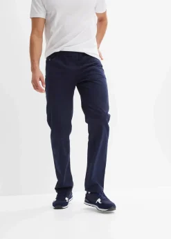 bonprix Große Größen|Basics|Regular Fit Schlupfhose aus reiner Baumwolle, Straight dunkelblau