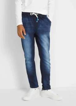 Regular Fit Schlupf-Sweat-Jeans, Straight|bonprix New