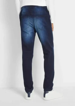 Regular Fit Schlupf-Sweat-Jeans, Straight|bonprix New