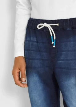 Regular Fit Schlupf-Sweat-Jeans, Straight|bonprix New