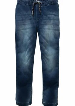 bonprix Jungen 9-16 Jahre·Bademode|Jungen 9-16 Jahre·Jeans|Regular Fit Schlupf-Sweat-Jeans, Straight blau denim
