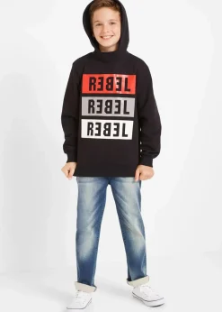 bonprix Jungen 9-16 Jahre·Bademode|Jungen 9-16 Jahre·Jeans|Regular Fit Schlupf-Sweat-Jeans, Straight blau denim