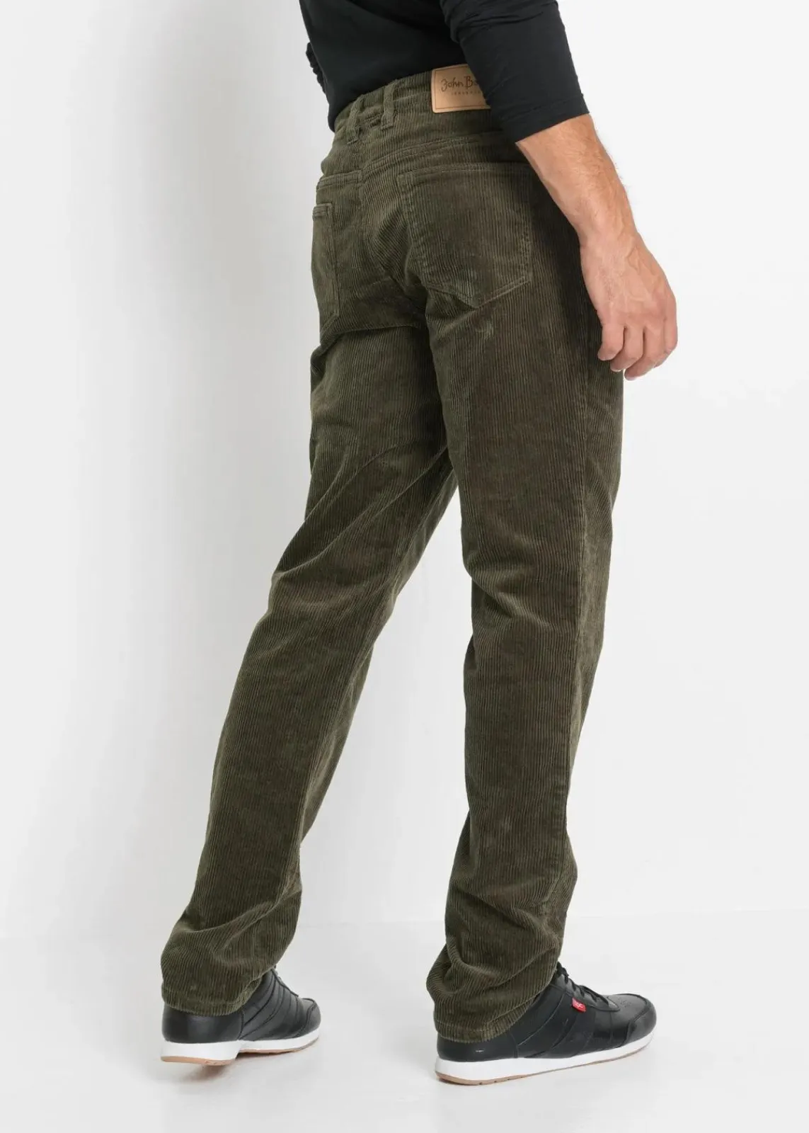 bonprix Hosen|Große Größen|Regular Fit Stretch-Cordhose mit Komfortschnitt dunkeloliv