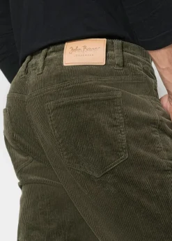 bonprix Hosen|Große Größen|Regular Fit Stretch-Cordhose mit Komfortschnitt dunkeloliv
