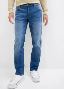 bonprix Jeans|Große Größen|Regular Fit Stretch-Jeans, Straight blau denim