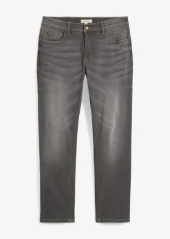 bonprix Jeans|Große Größen|Regular Fit Stretch-Jeans, Straight grau denim