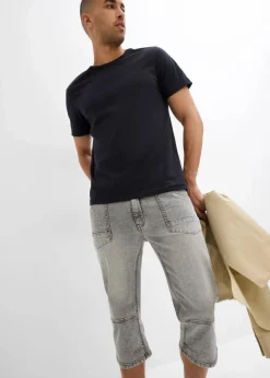 Regular Fit 3/4-Stretch-Jeans, Straight|bonprix Hot