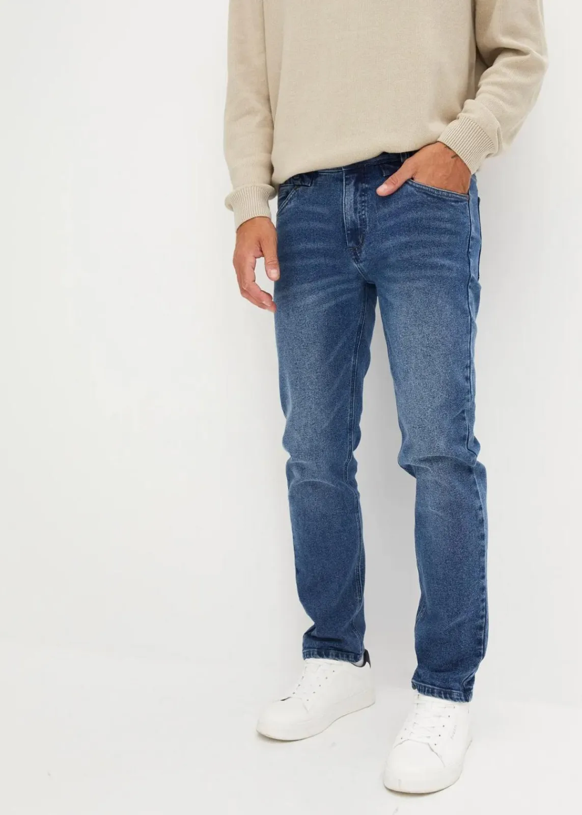 Regular Fit Stretch-Jeans aus hochwertigem, schwerem Denim, Straight|bonprix Sale
