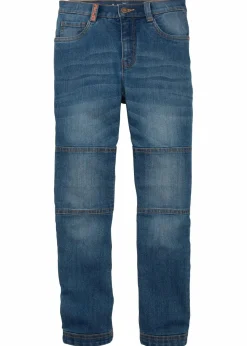 bonprix Jungen 9-16 Jahre·Bademode|Jungen 9-16 Jahre·Jeans|Regular Fit Stretch-Jeans mit verstärkter Kniepartie, Straight blau denim