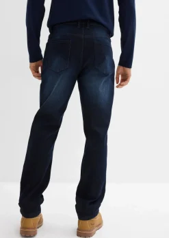 bonprix Jeans|Große Größen|Regular Fit Stretch-Jeans mit Komfortschnitt, Straight dunkelblau denim