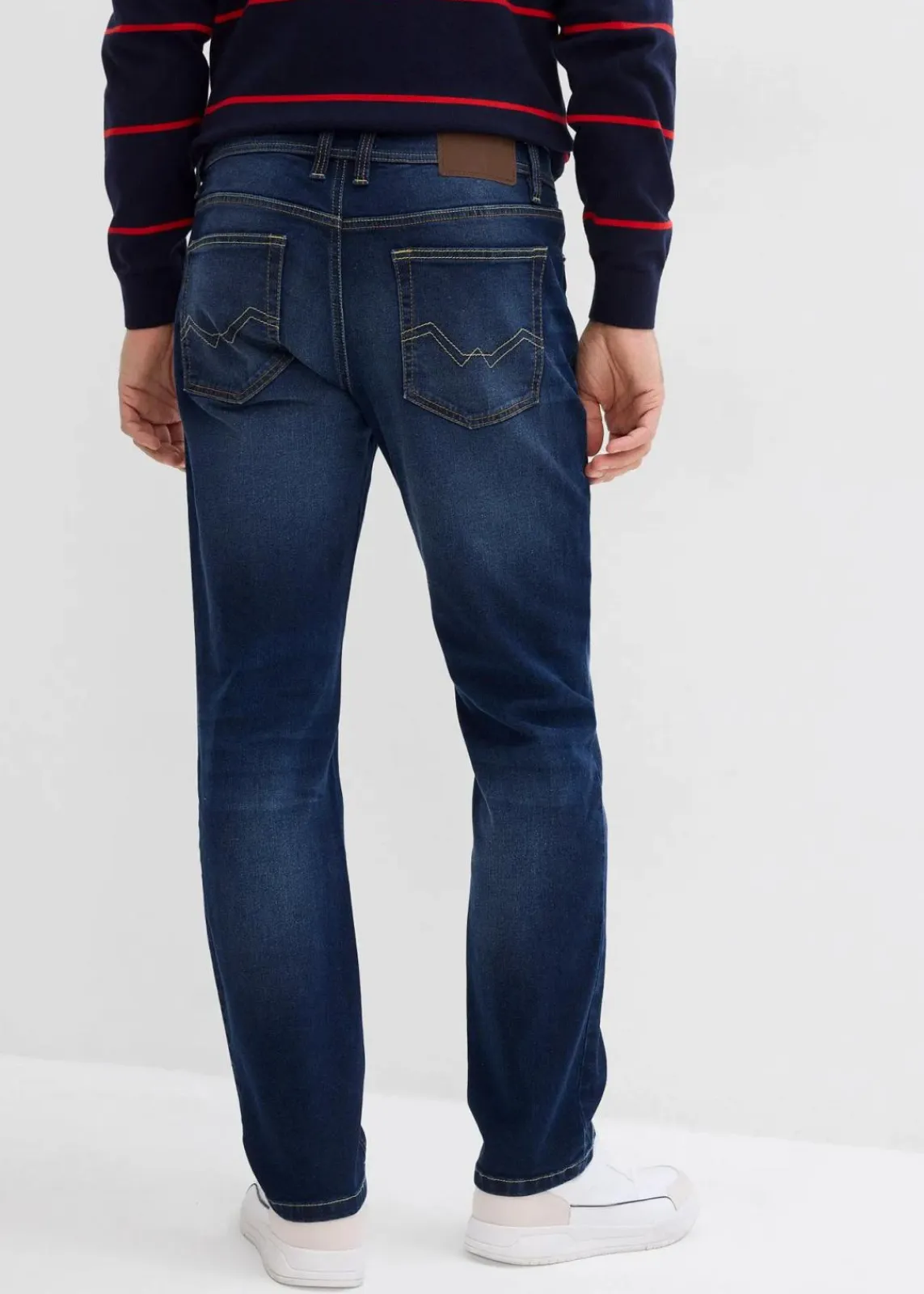 bonprix Große Größen|Jeans|Regular Fit Stretch-Jeans, Straight dunkelblau denim
