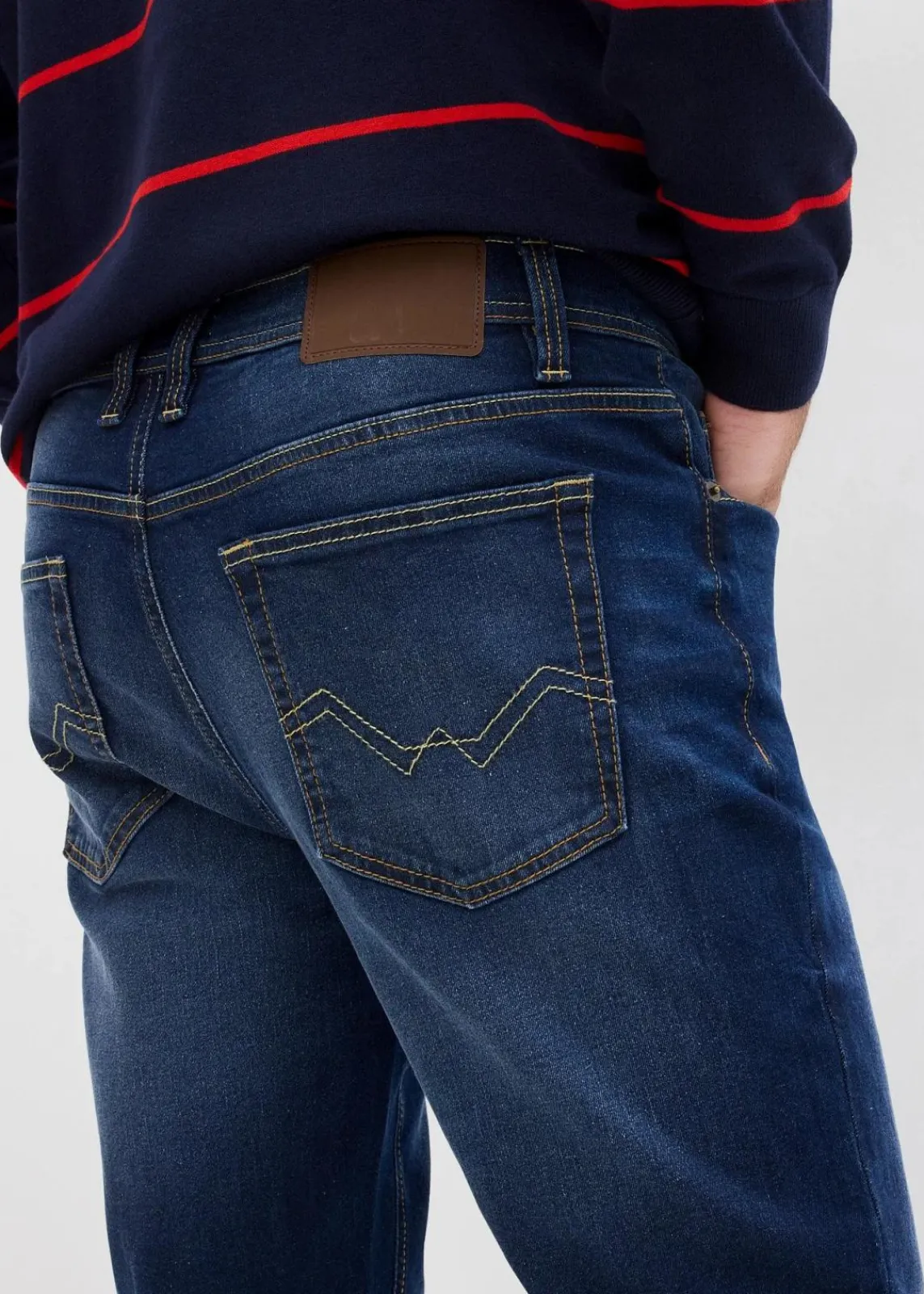 bonprix Große Größen|Jeans|Regular Fit Stretch-Jeans, Straight dunkelblau denim