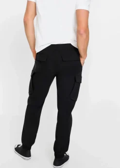 Regular Fit Stretch-Schlupfhose mit Cargotaschen, Straight|bonprix New