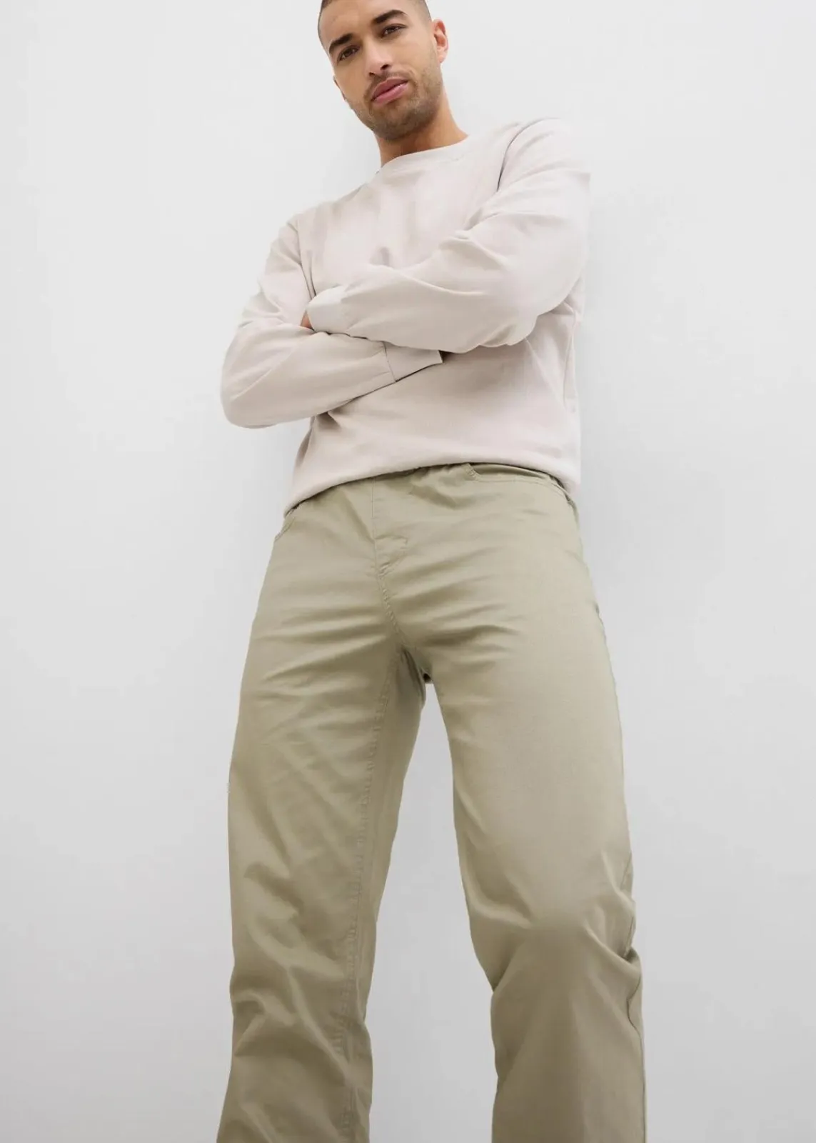 Regular Fit Stretch-Schlupfhose, Straight|bonprix Best