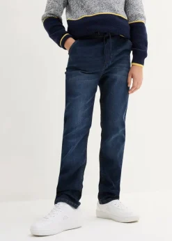 bonprix Jungen 9-16 Jahre·Bademode|Jungen 9-16 Jahre·Jeans|Regular Fit Stretch-Schlupfjeans, Straight dunkelblau denim