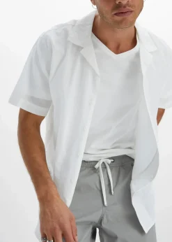 bonprix Hosen|Basics|Regular Fit Stretch-Schlupfhose, Straight grau