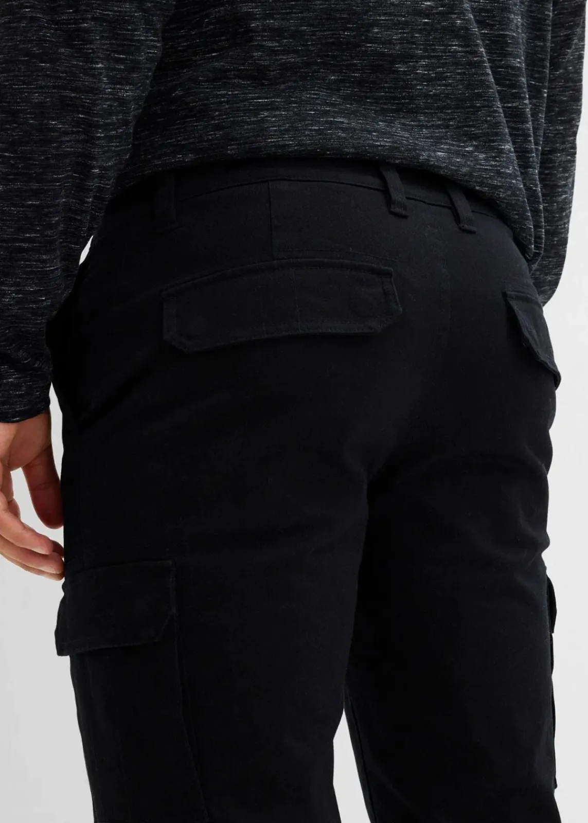 bonprix Hosen|Thermobekleidung|Regular Fit Stretch-Thermo-Cargohose, Straight schwarz