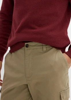 bonprix Große Größen|Outdoorbekleidung|Regular Fit Stretch-Thermo-Cargohose, Straight new khaki