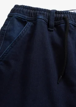 bonprix Jungen 9-16 Jahre·Bademode|Jungen 9-16 Jahre·Jeans|Regular Fit Sweat-Schlupfjeans mit Cargotaschen dunkelblau denim