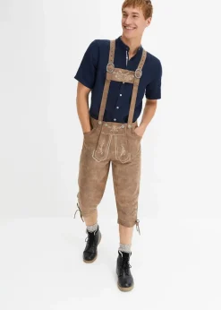 Regular Fit Trachtenhose aus Lederimitat|bonprix