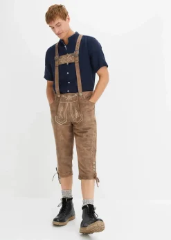 Regular Fit Trachtenhose aus Lederimitat|bonprix