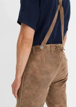 Regular Fit Trachtenhose aus Lederimitat|bonprix