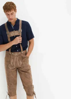 Regular Fit Trachtenhose aus Lederimitat|bonprix