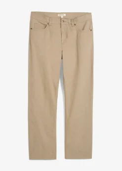 bonprix Hosen|Basics|Regular Fit Twillhose aus reiner Baumwolle, Straight new khaki