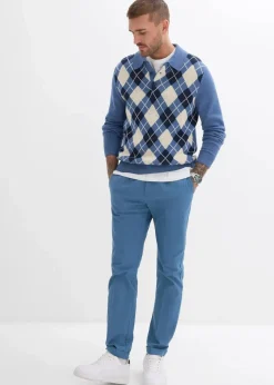 Regular-Fit Bundfaltenhose aus Baumwoll-Twill, Straight|bonprix Outlet