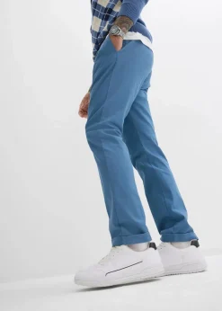 Regular-Fit Bundfaltenhose aus Baumwoll-Twill, Straight|bonprix Outlet