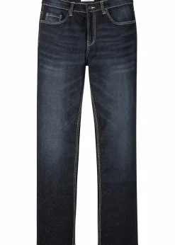 bonprix Jeans|Große Größen|Regular-Fit-Jeans, Bootcut dunkelblau denim