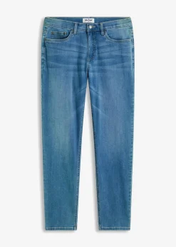 bonprix Jeans|Große Größen|Regular-Fit-Jeans, Tapered hellblau denim